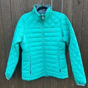 Columbia Quilted Puffer Jacket Teal Size Small